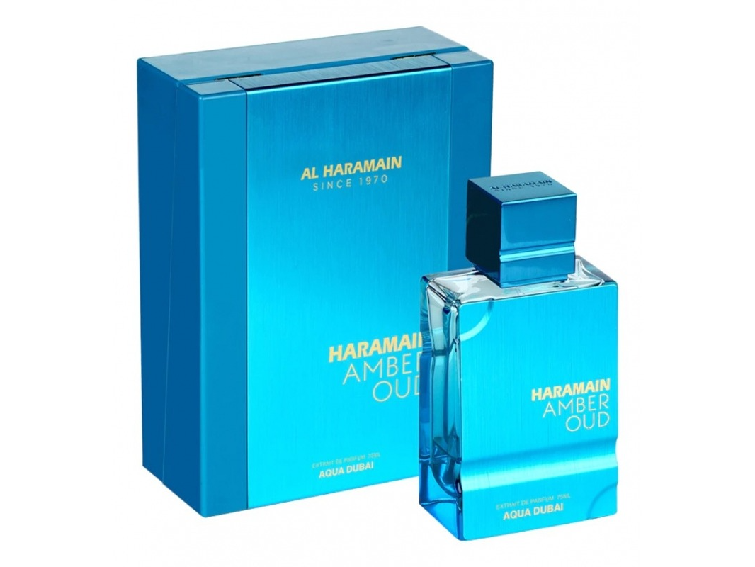 PERFUME AL HARAMAIN AMBER OUD AQUA DUBAI 100ML AZUL