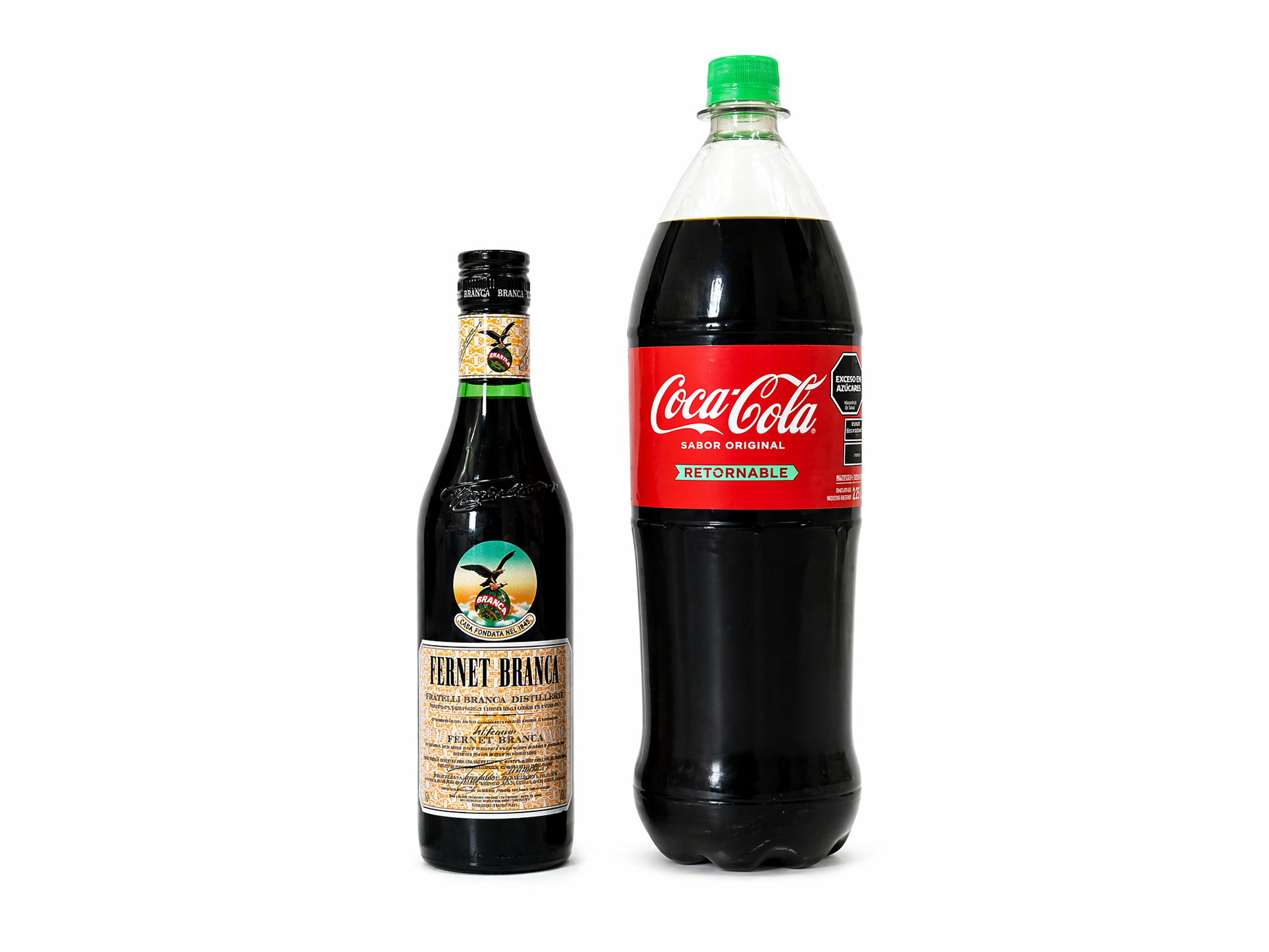 Fernet 450ml + 1 coca RETORNABLE 2L