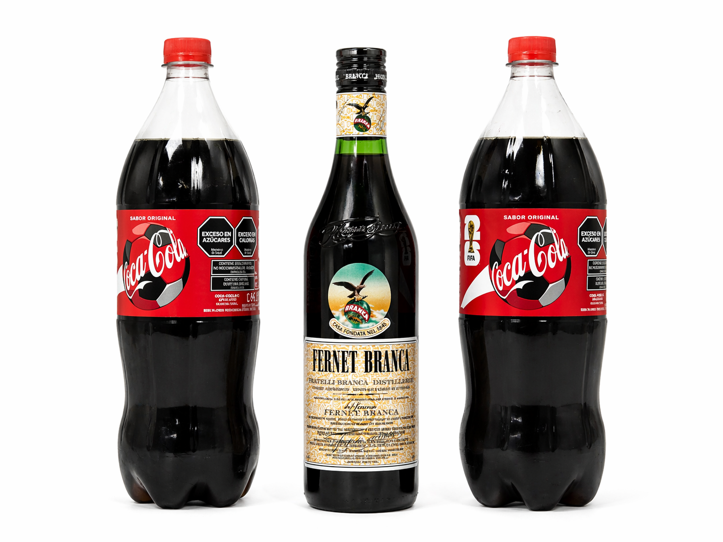 Fernet branca 1L + 2 coca DESCARTABLE 2.25L