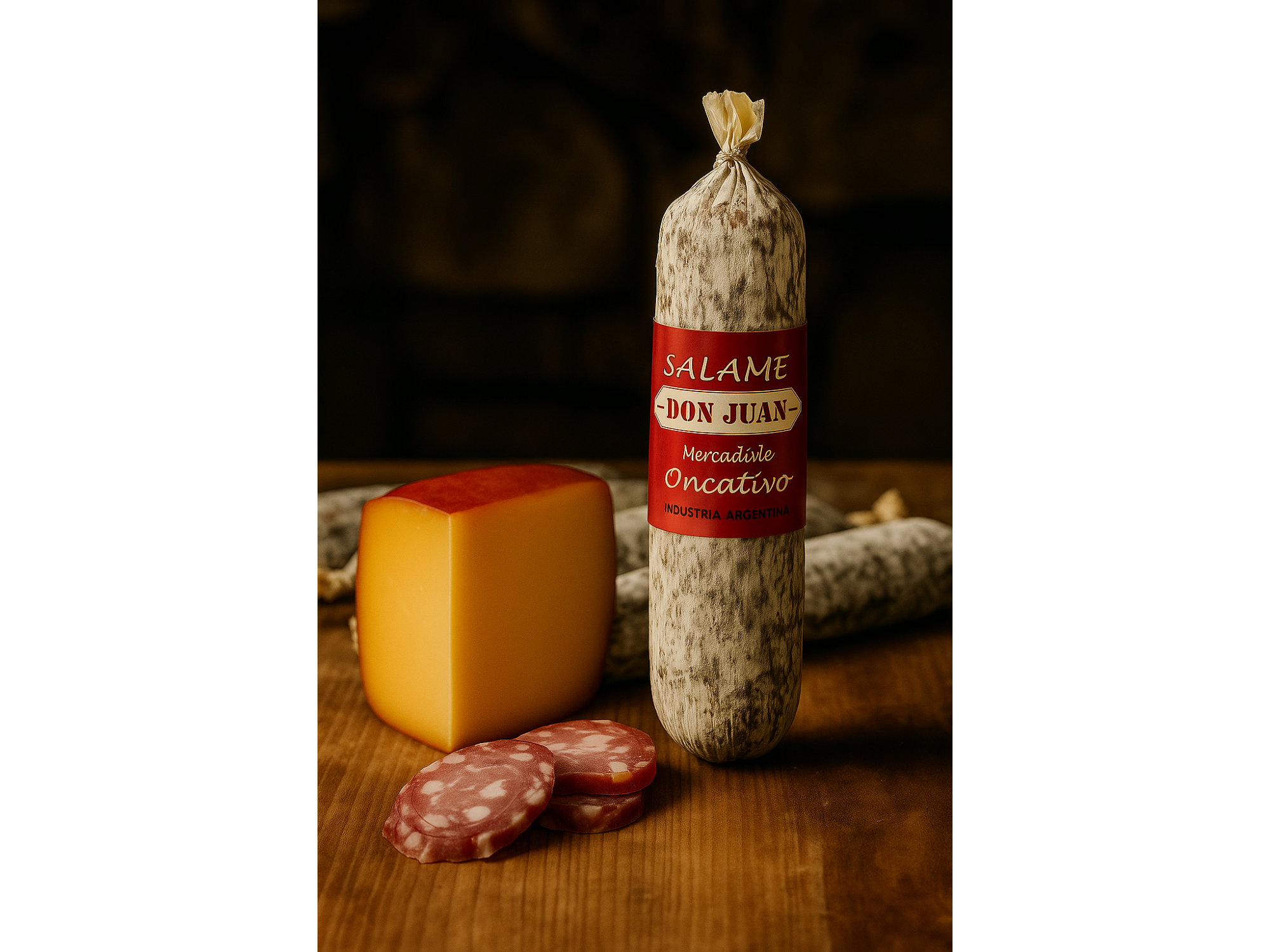 Salame de Oncativo + 100g queso Holanda