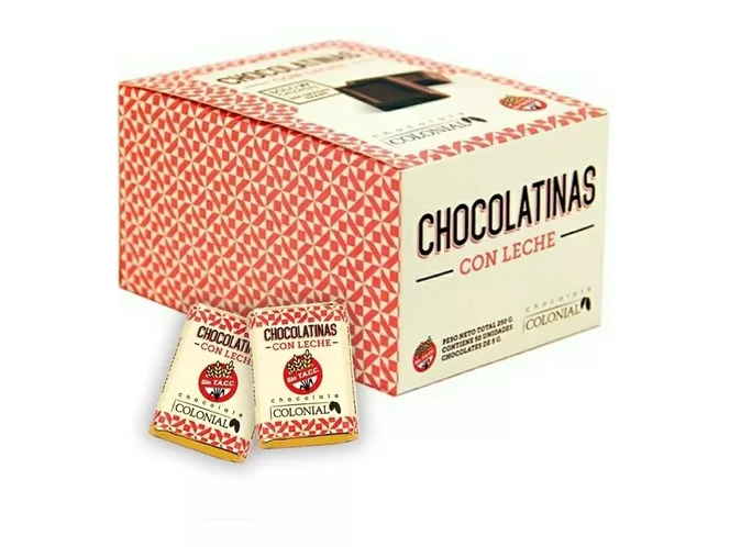 Chocolatina leche x 50 unidades