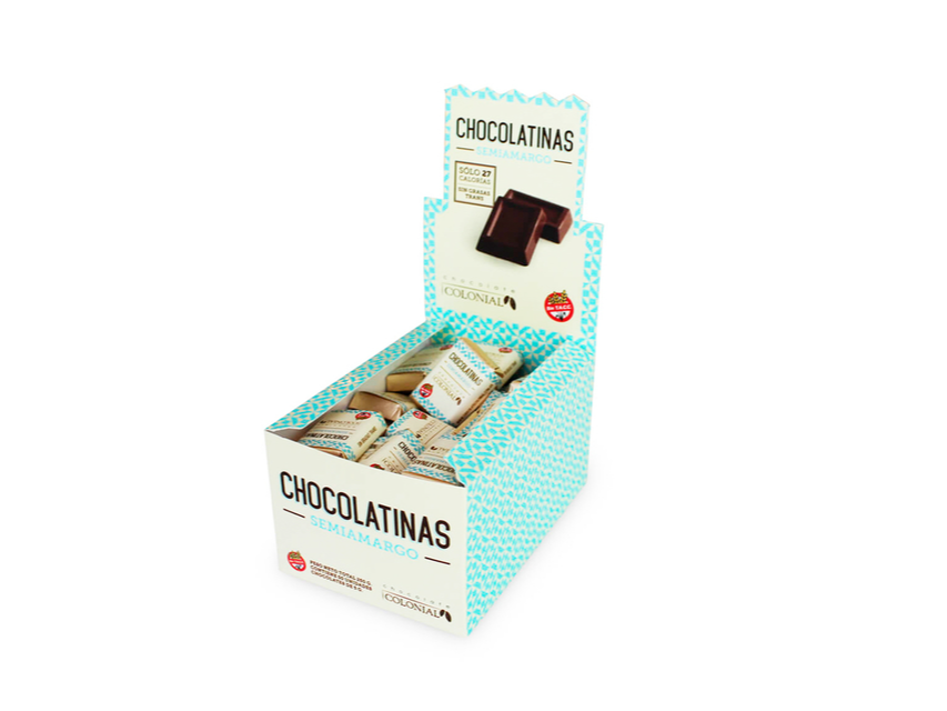 Chocolatina semiamarga x 50 unidades