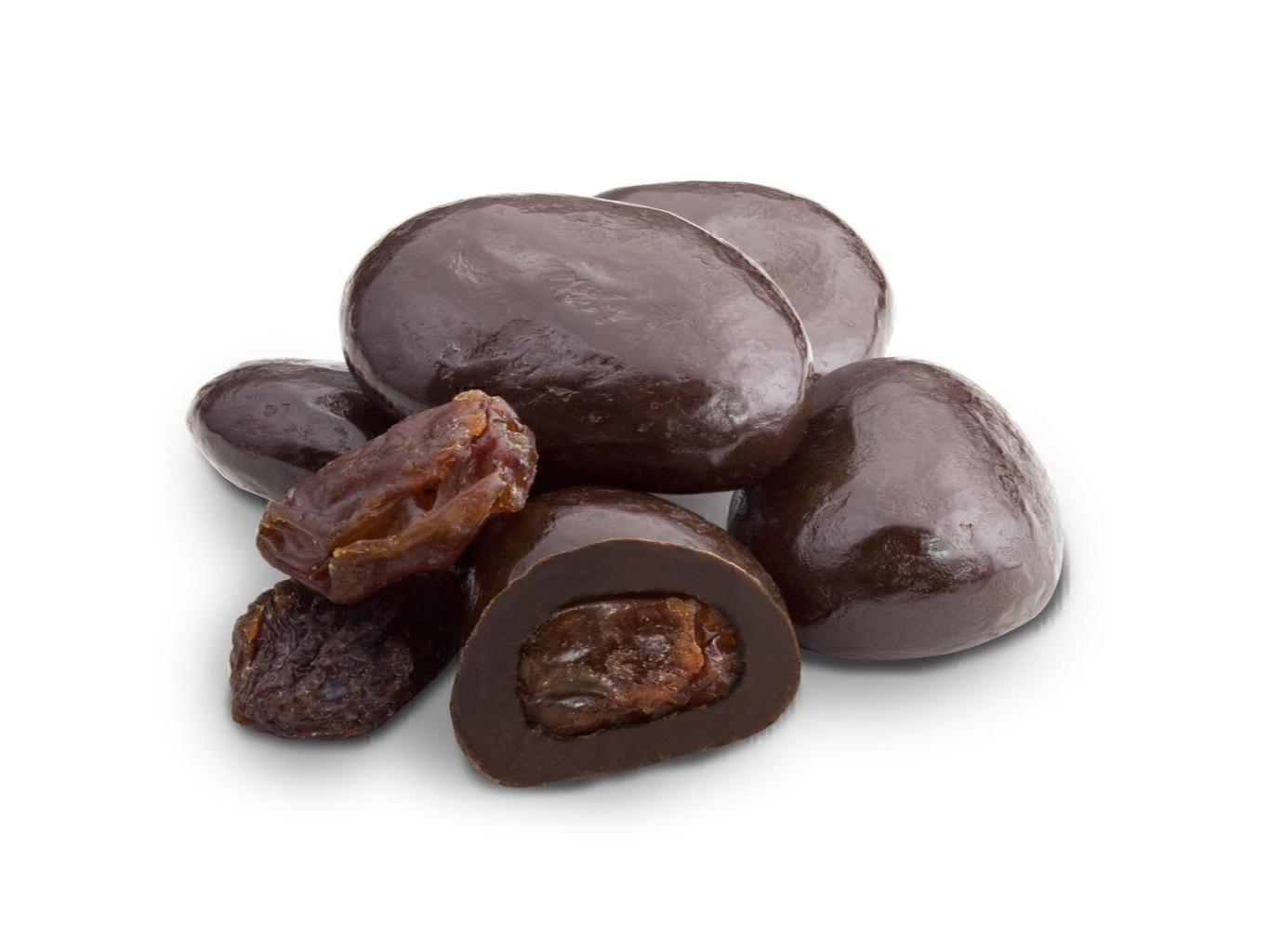 Pasas de uva bañadas con chocolate x 1 kg