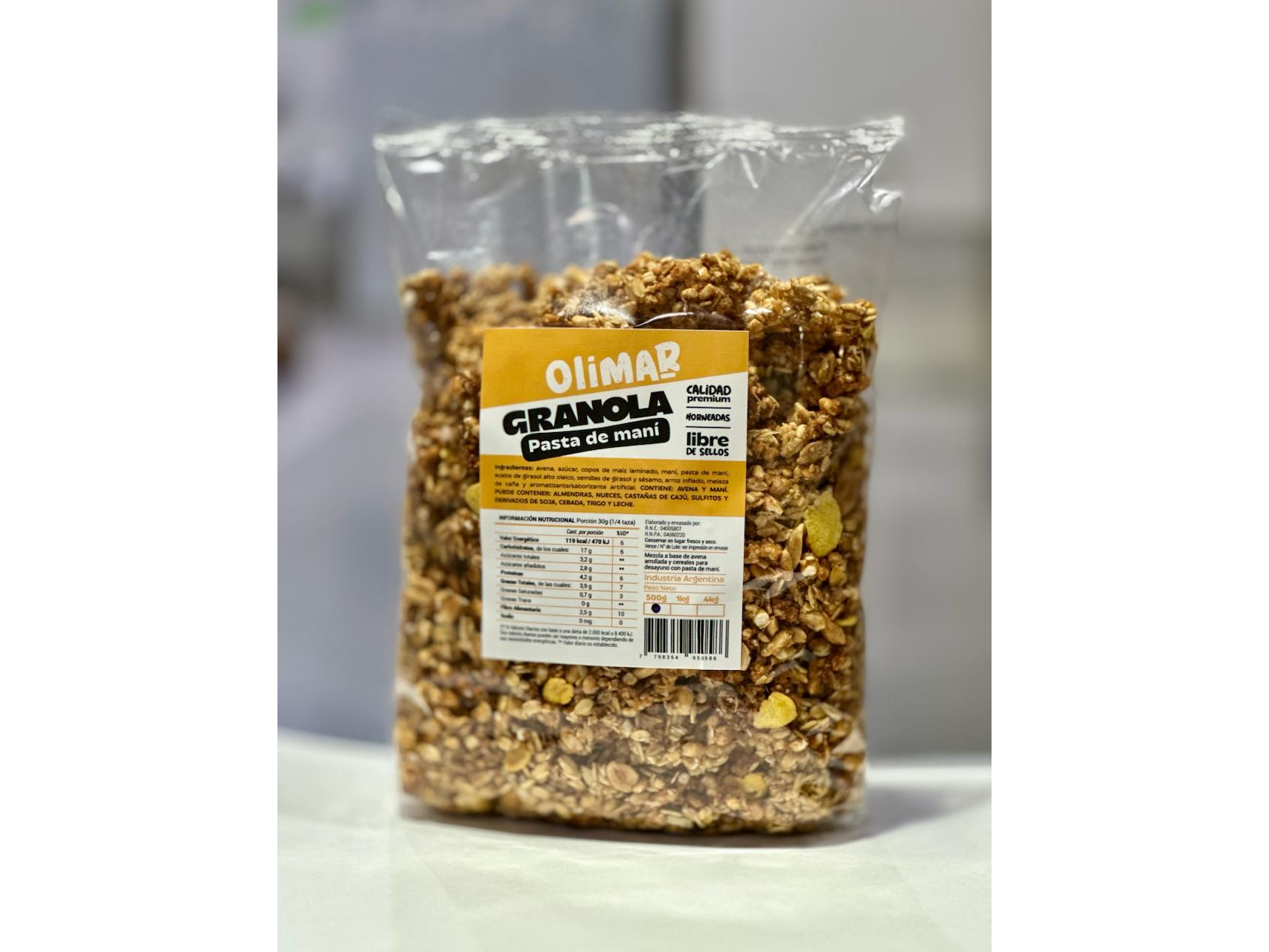 Olimar Granola Pasta de maní 500g.