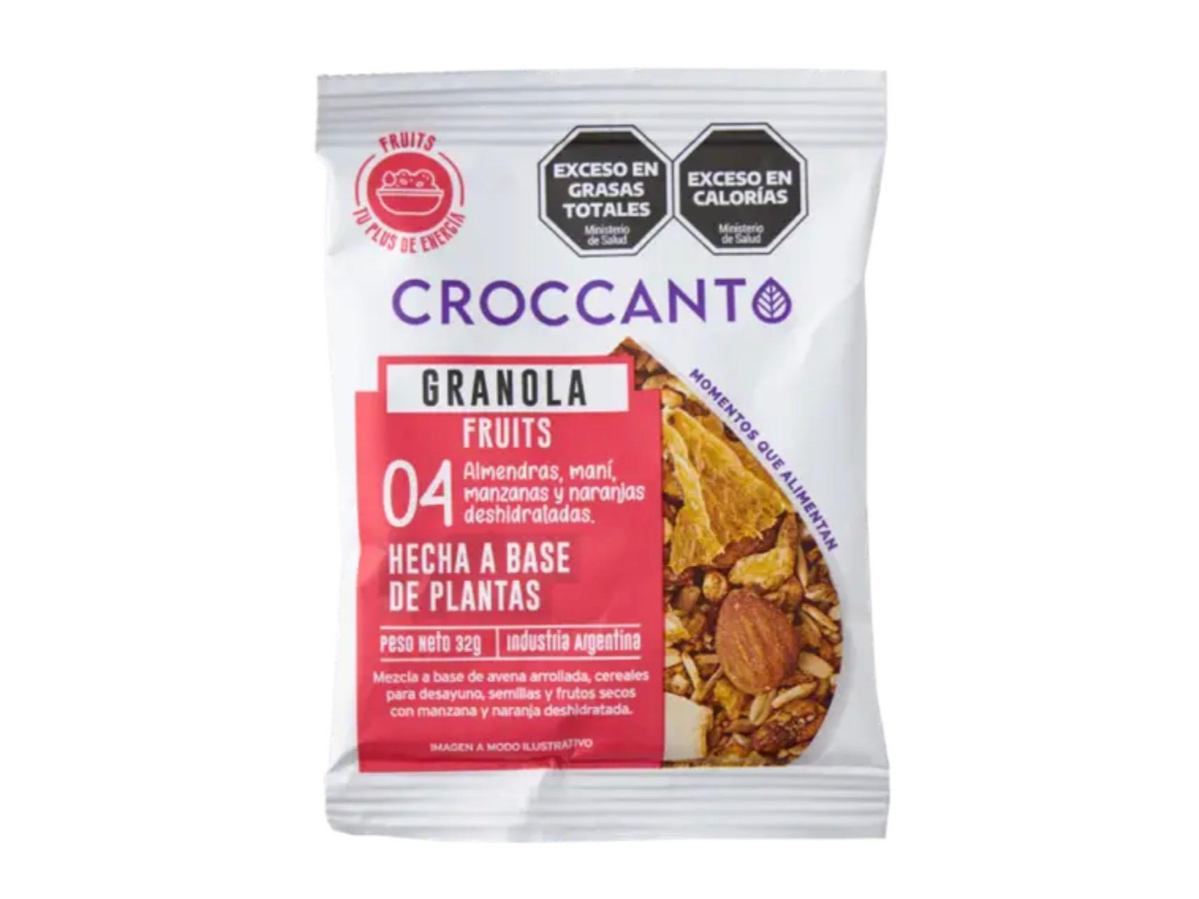 Croccanto Mini Granola 32g. Fruits Display 12u