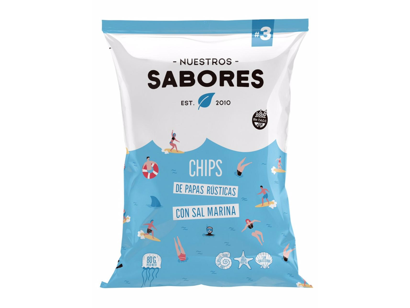 Nuestros Sabores Papas Rústicas 80g.