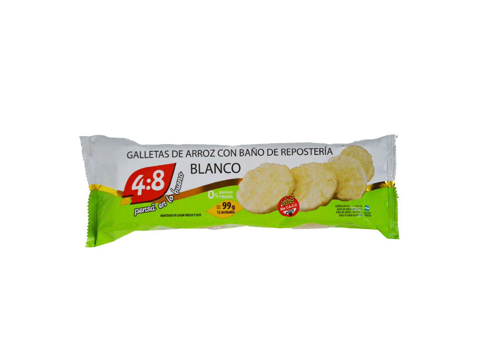 4:8 Galletas de Arroz Blanco 88g. x 12u