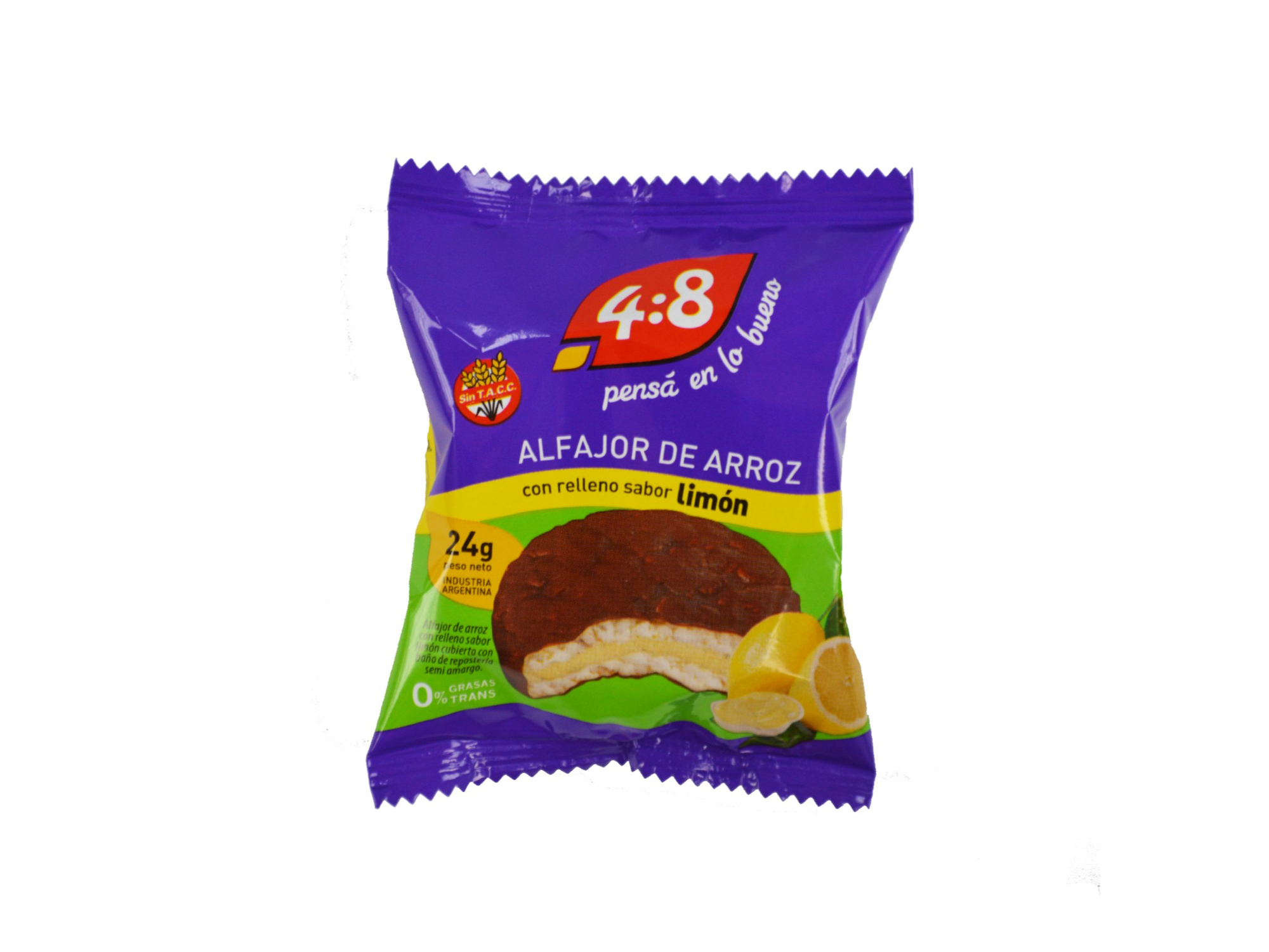 4:8 Alfajor de Arroz Negro con Limón 24g. x 12u