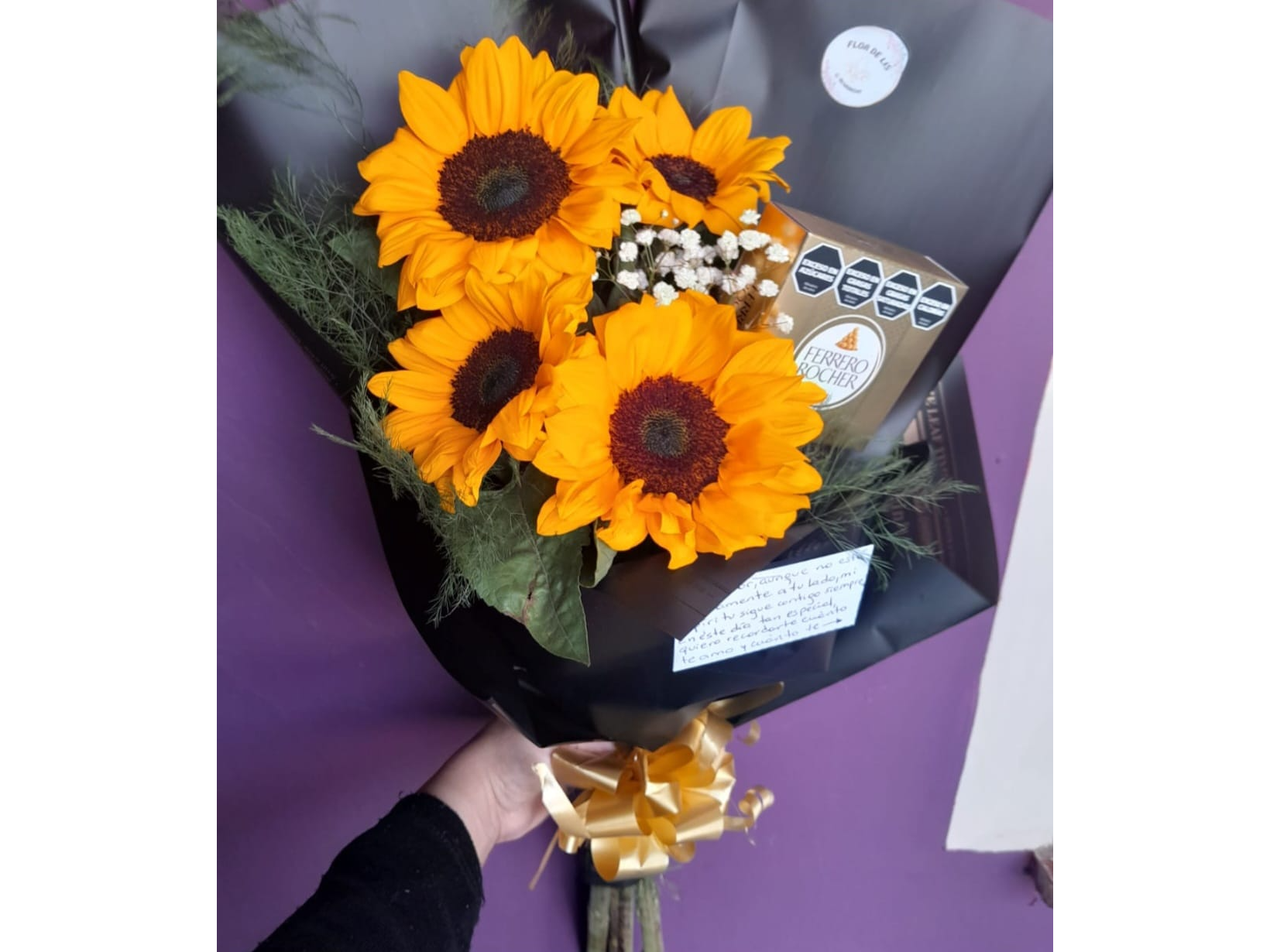Bouquet Mirasol con bombones