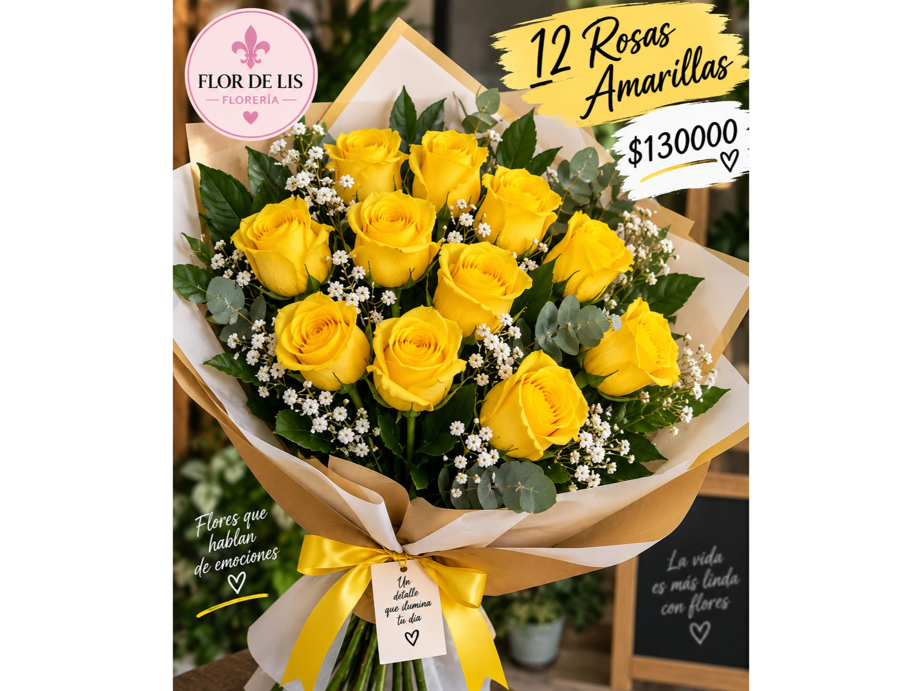 DOCENA DE ROSAS AMARILLAS