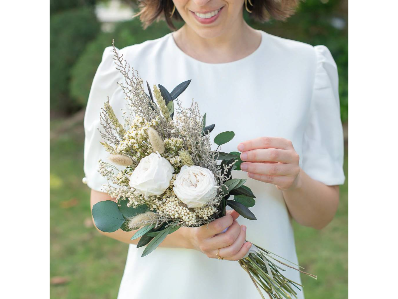 Bouquet mix de secos y rosas