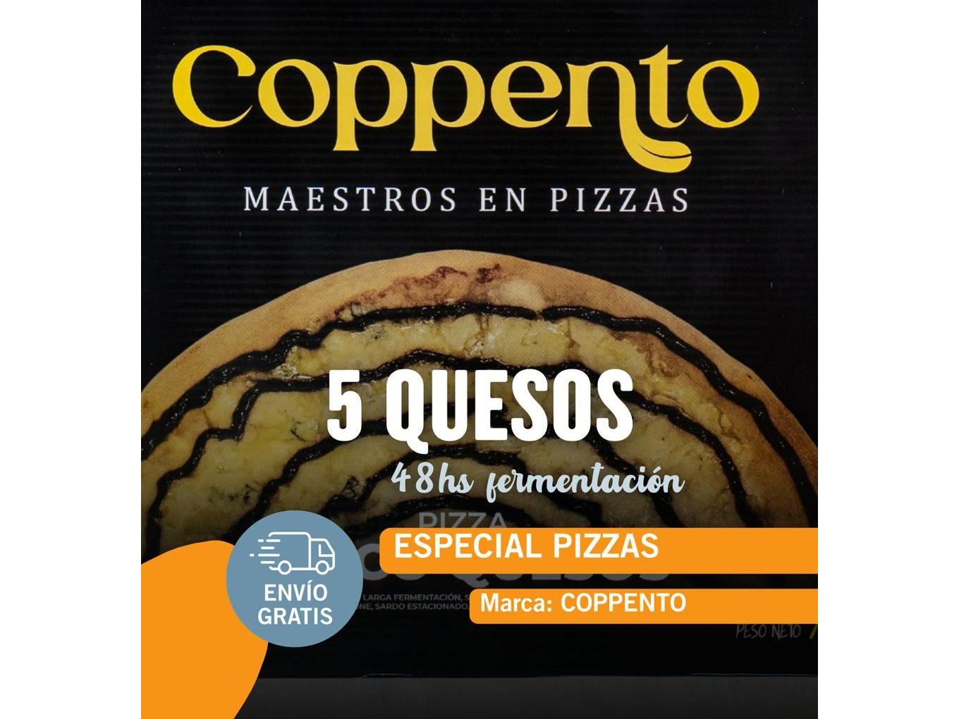 Pizza 5 Quesos - Marca Coppento