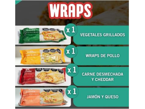 Wraps surtido - 4 un