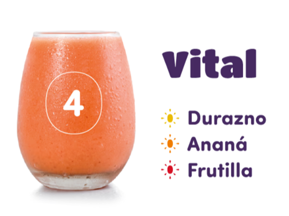 Smoothie 4 Vital  (Anana, durazno y frutilla)