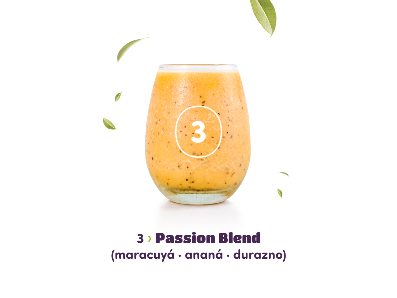 Smoothie 3 Passion Blen (Macacuya, anana y durazno)