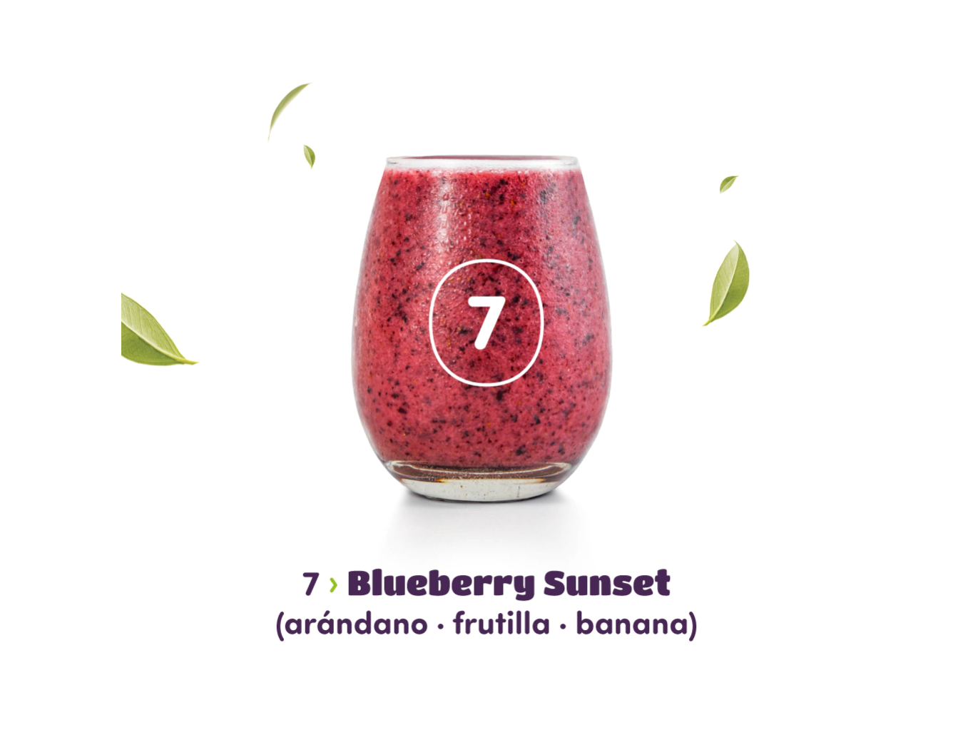Smoothie 7 Blueberry Sunset (Arandanos, frutilla y banana)