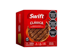 Hamburguesas Clasicas Swift - 80g x 72 un