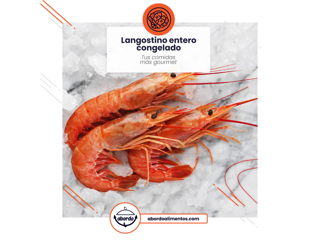 Langostinos enteros congelados x 1kg