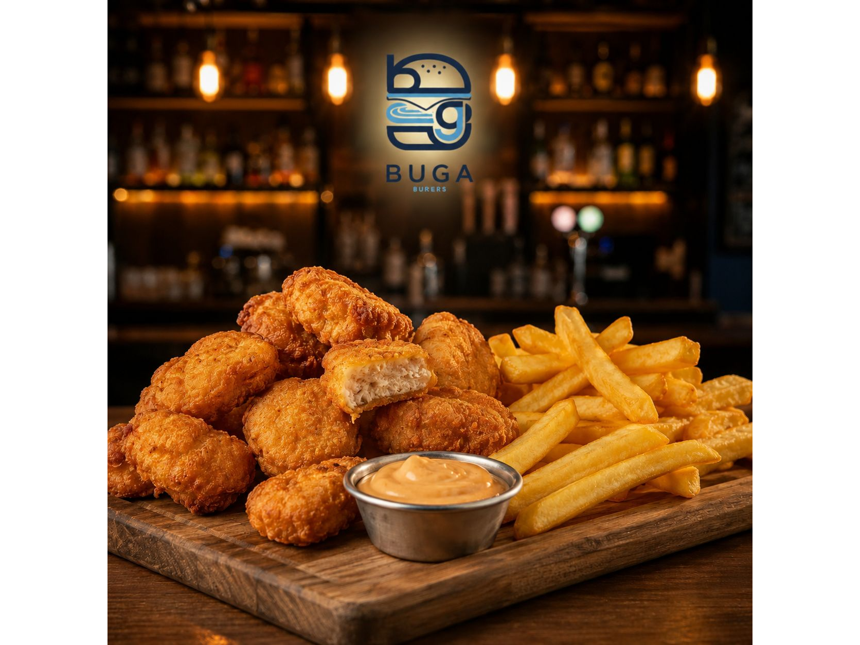 NUGGETS + PAPAS FRITAS
