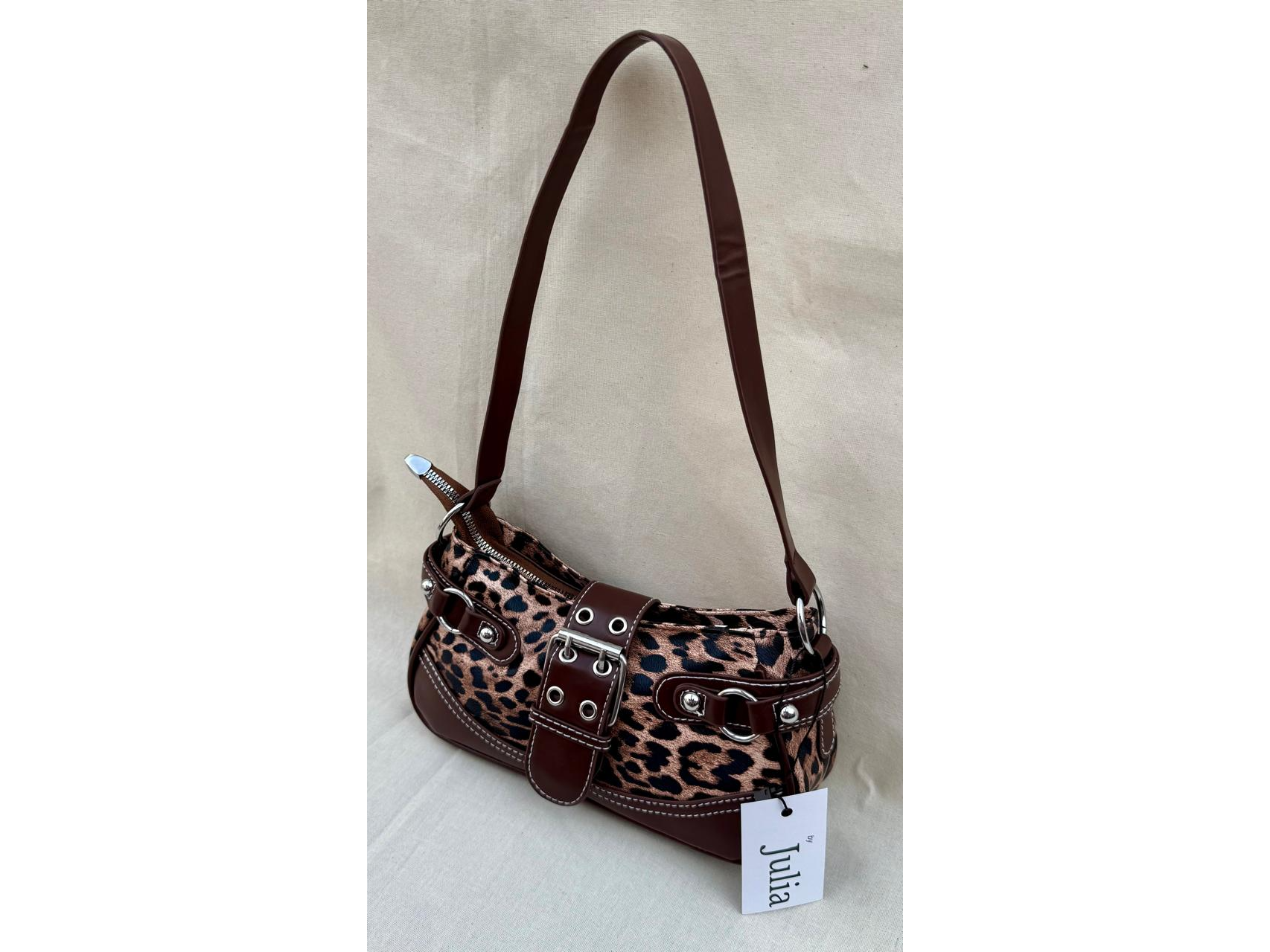Mia Minibag - Animal Print & Chocolate