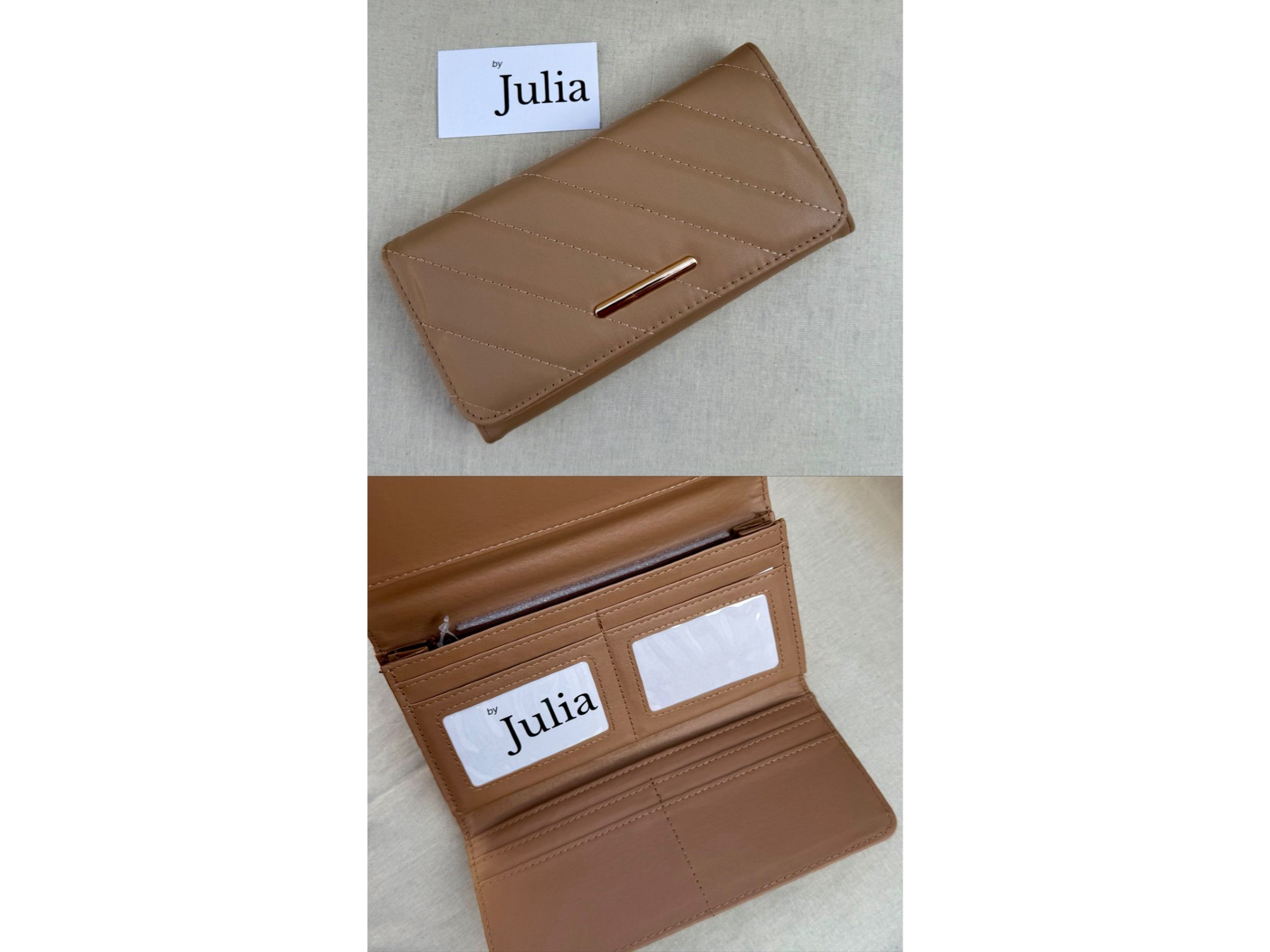 Billetera larga V1 - Beige