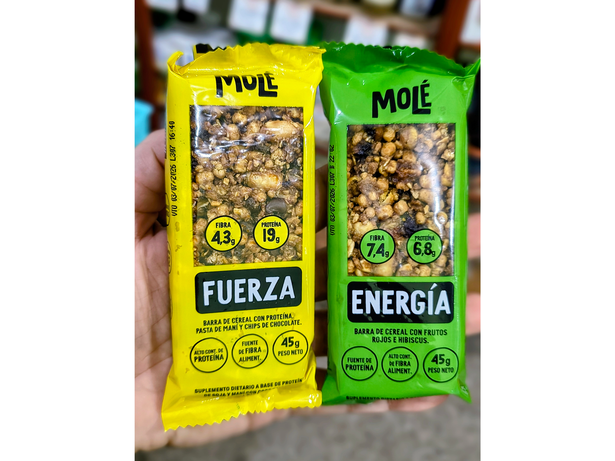 Barras de Cereal Mole