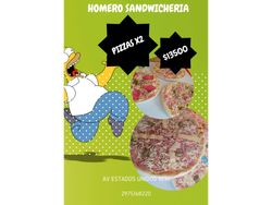 Pizzas preparada x 2