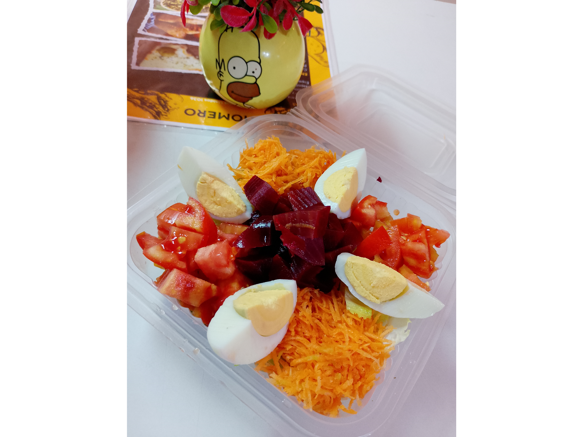 REMOLACHA, ZANAHORIA, TOMATE Y HUEVO