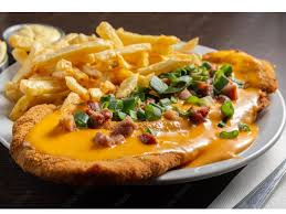 Milanesa americana (cheddar) con fritas