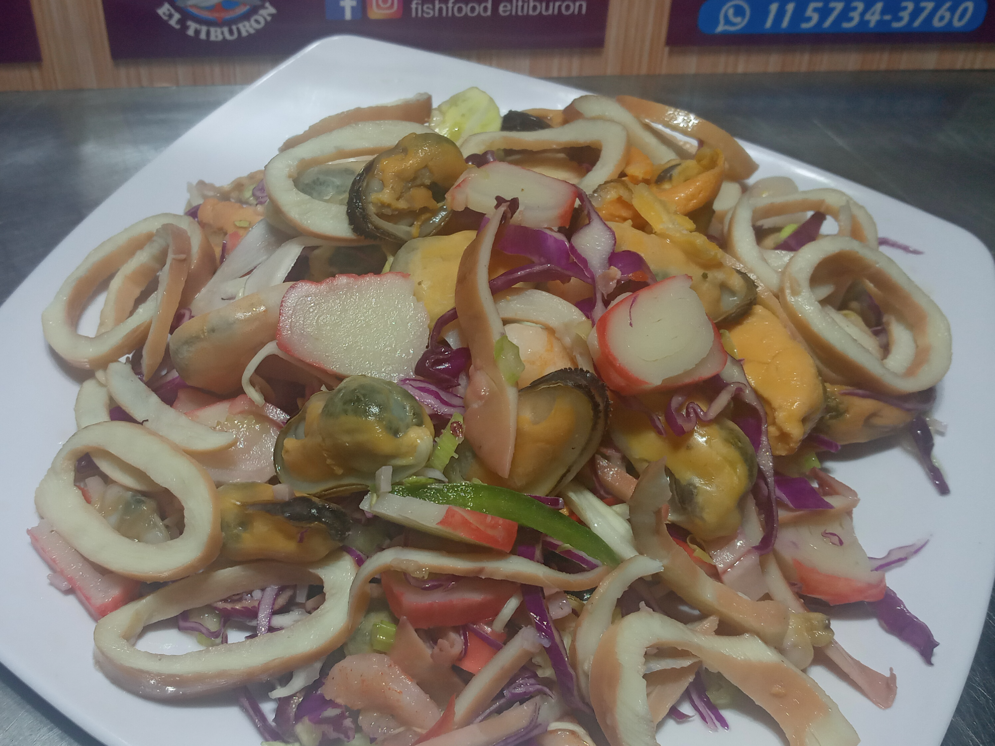 (522) ensalada de MARISCOS  (x 250 grm)