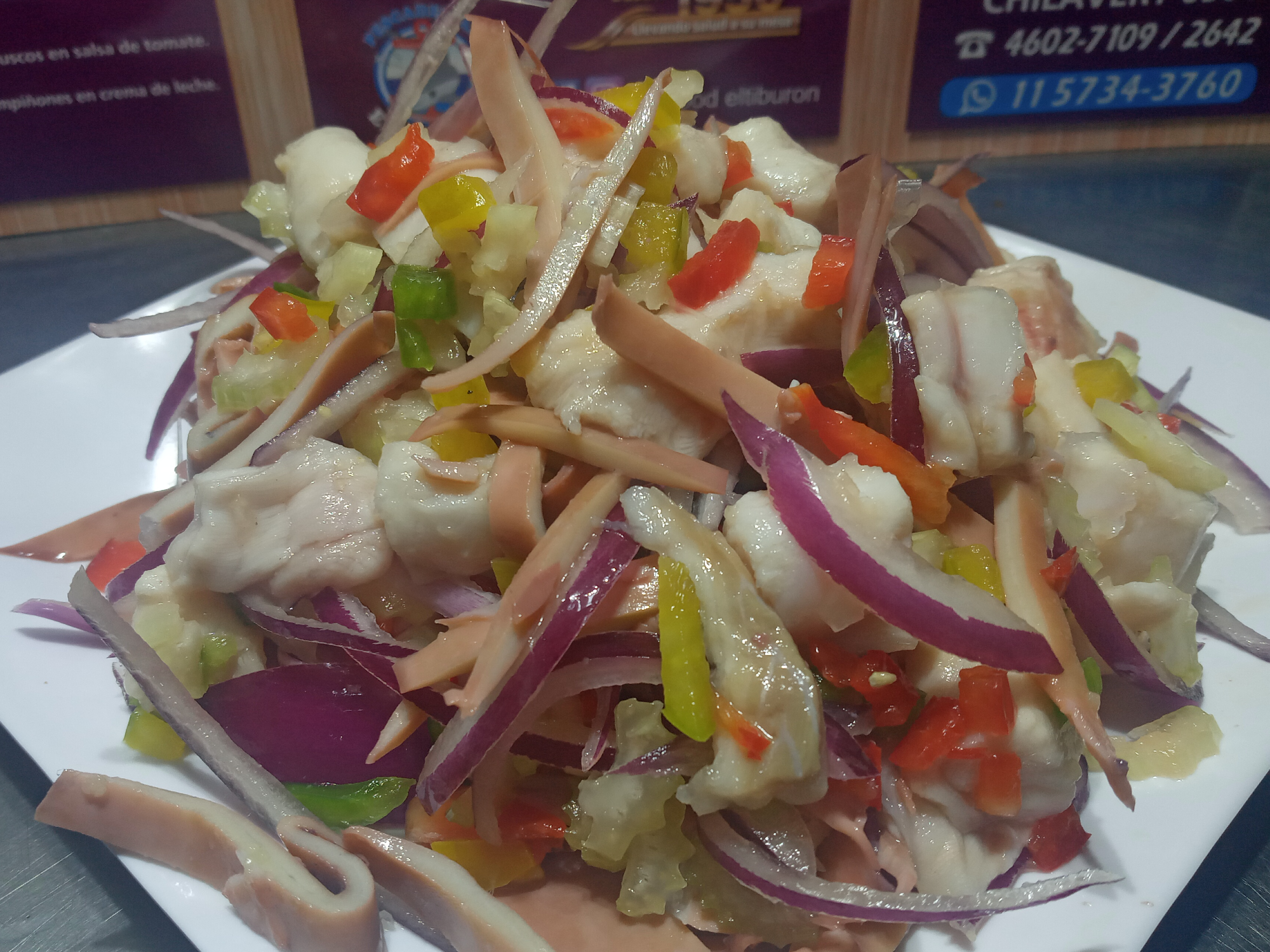 (528) ensalada CEVICHE     (x250grm)