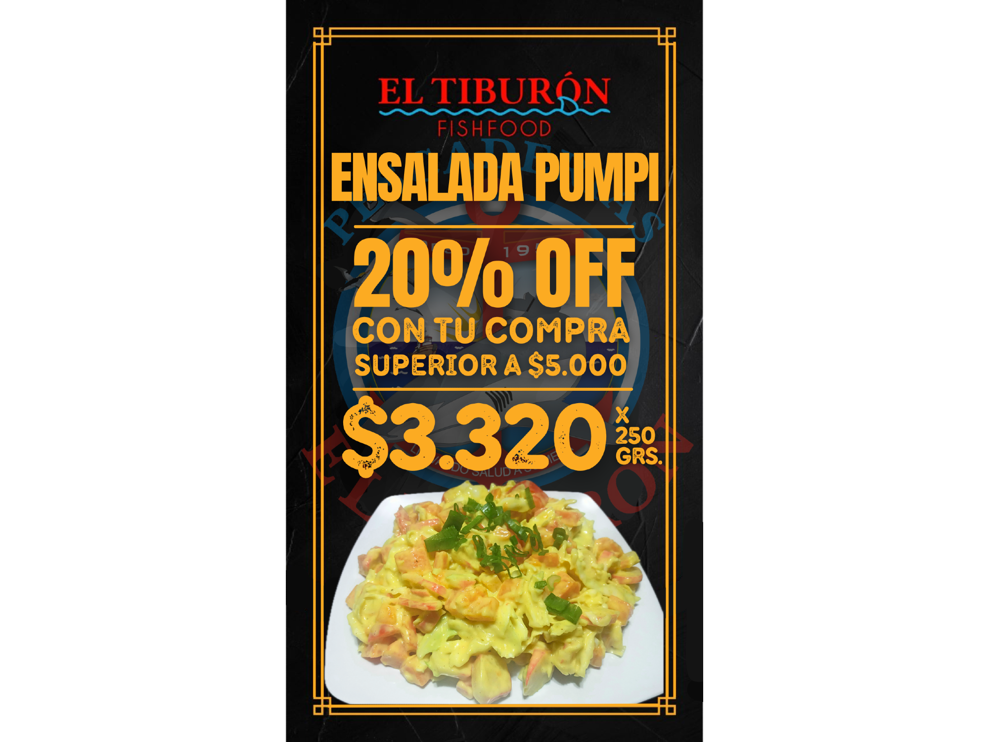 PROMO (con compra sup. a $5000) ENSALADA  PUMPI           (x250grm)