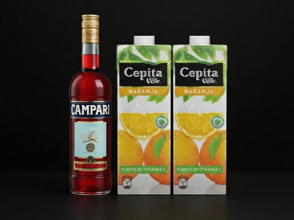 1 Campari 750 ml + 2 Cepitas 1 lt