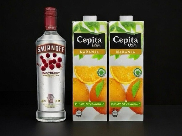 1 Smirnoff saborizado + 2 Cepitas 1 lt