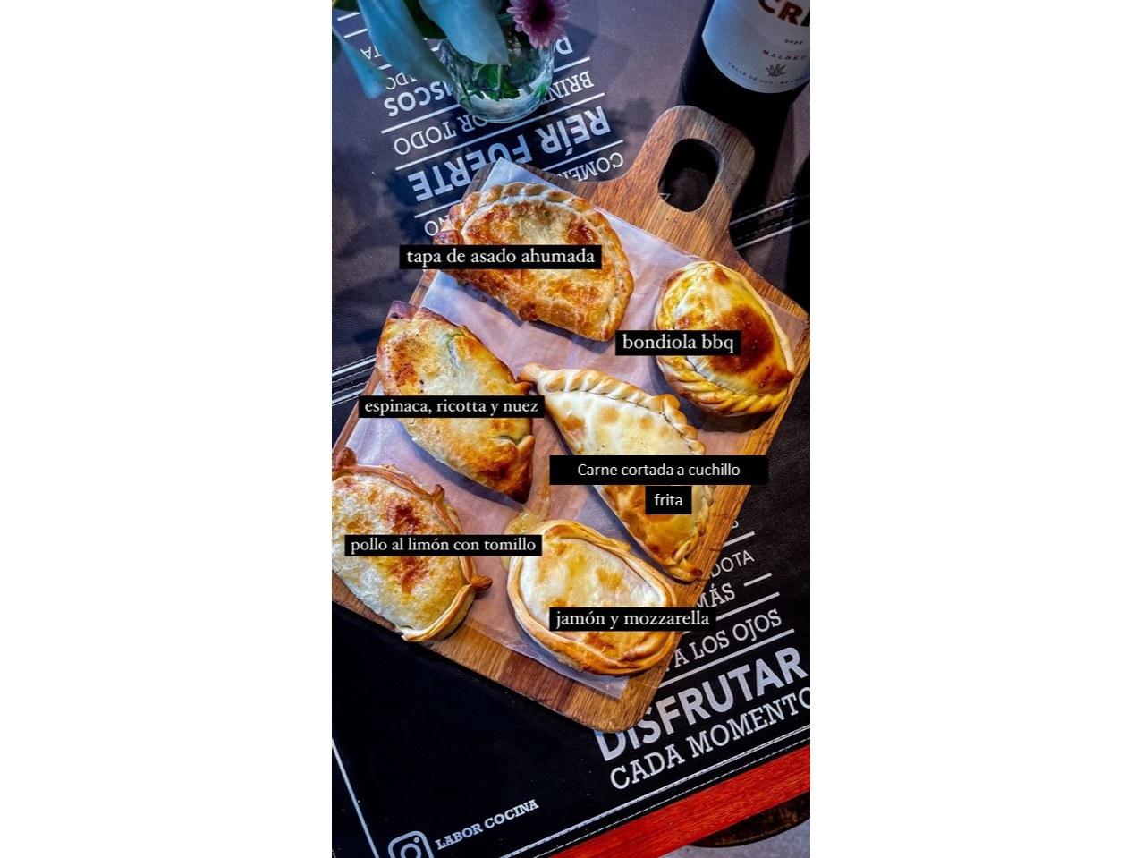 Empanada de jamón y muzzarella