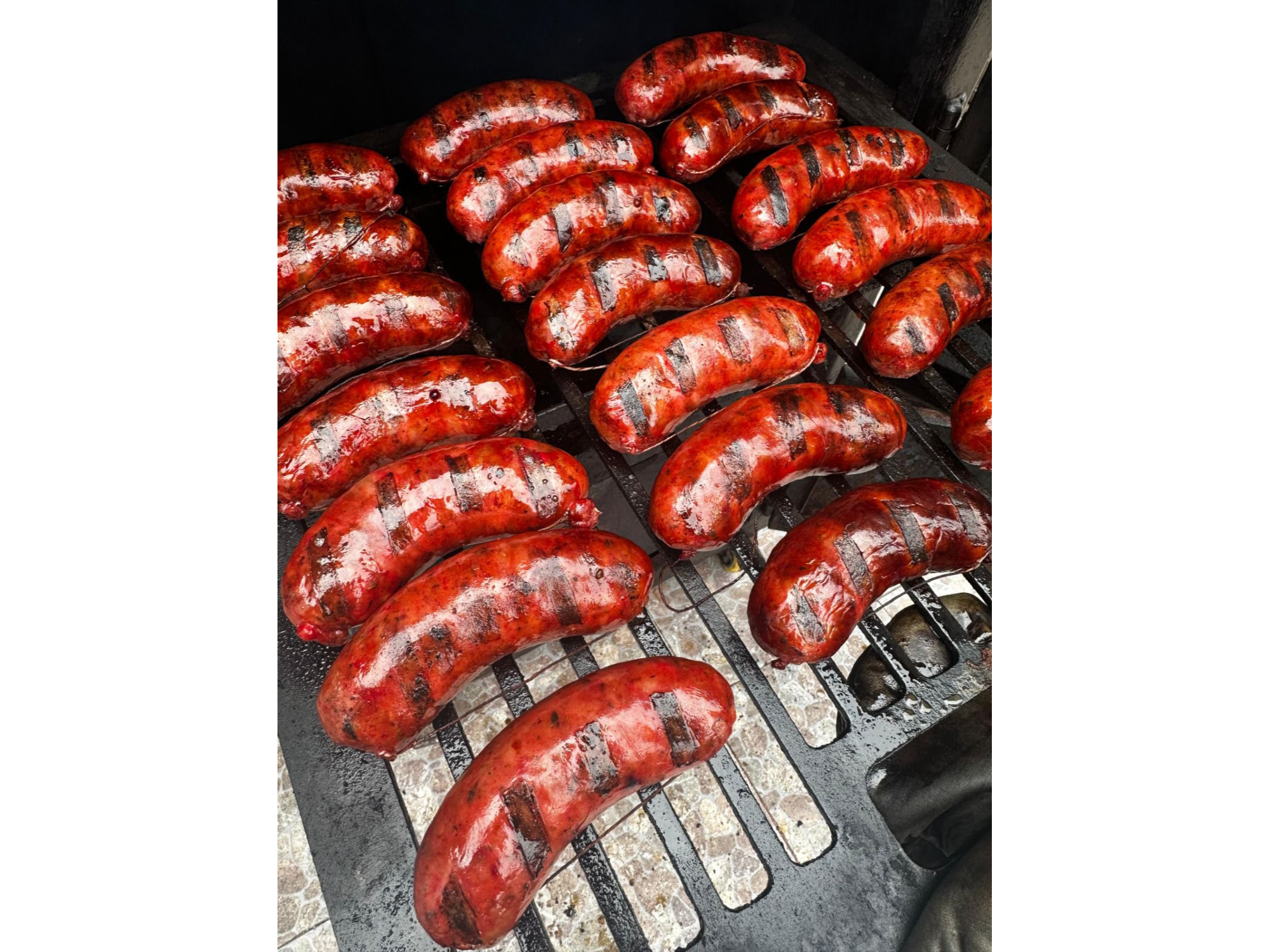 Chorizo y morcilla a las brasas.