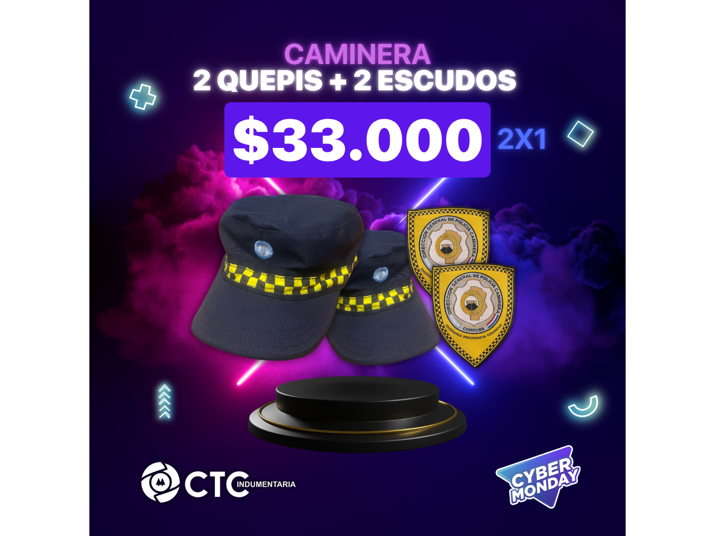 Promo 2 Quepi Caminera + 2 Escudos Caminera