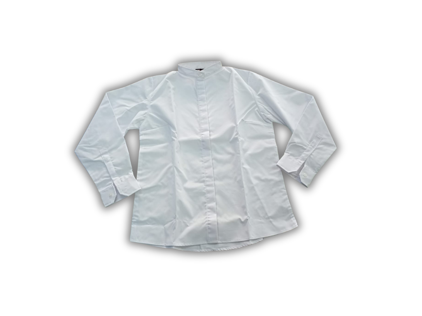 Camisa Manga Larga Cuello Mao Blanca