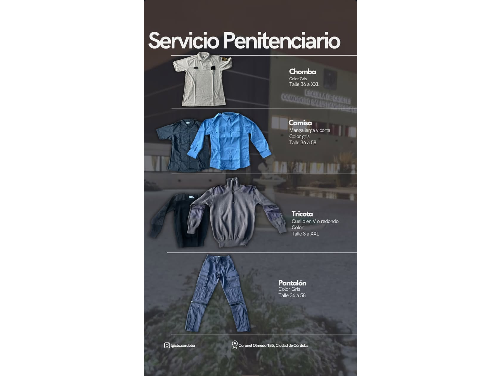 Uniforme Servicio Penitenciario