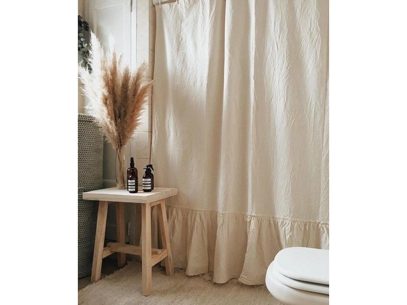 Cortina baño gasa c/volado 1.80 x 1.80 mt