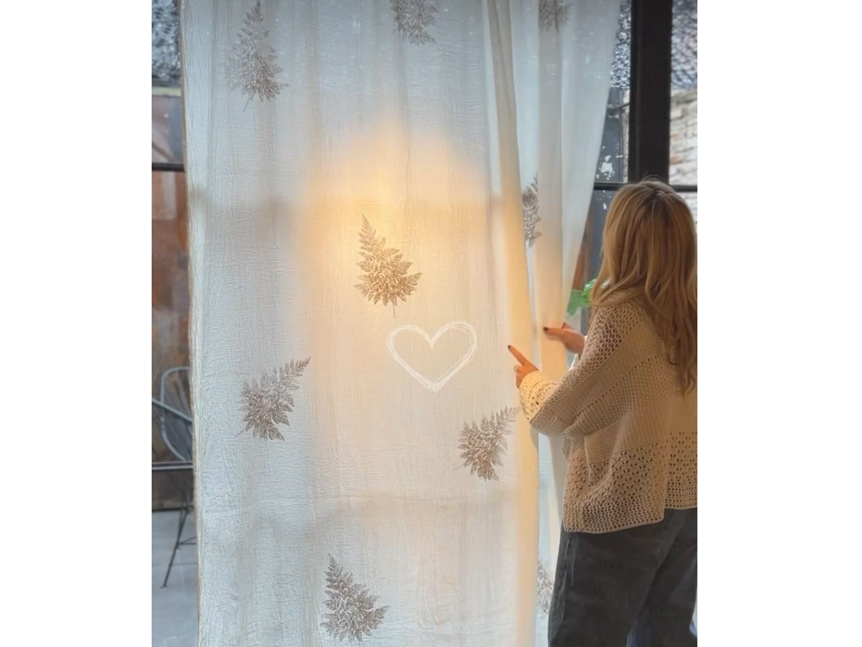 Cortina gasa estampada bosque 100%algodon premium