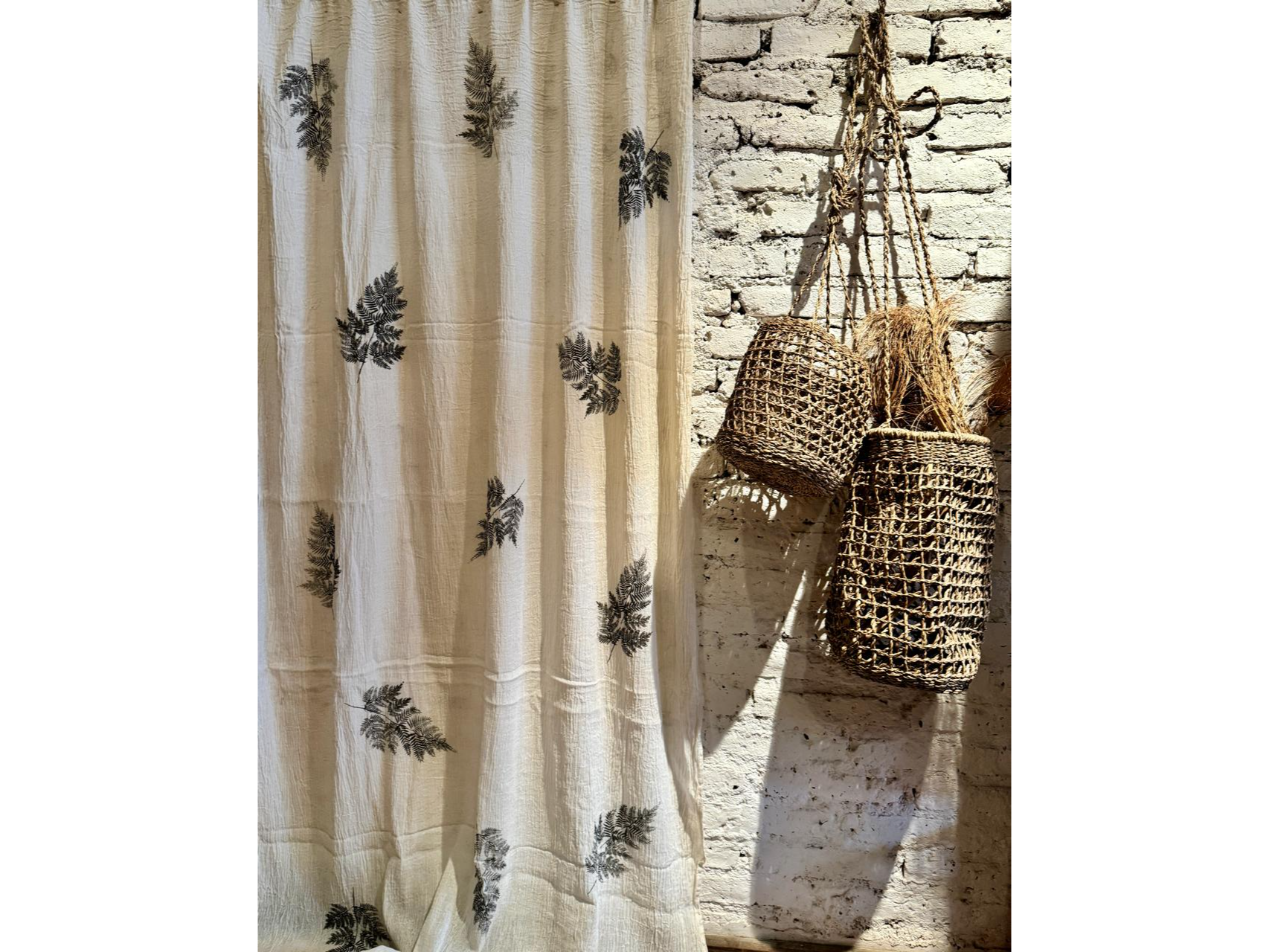 Cortina hogar gasa estampada Arbol gasa algodon 100%