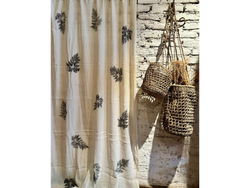 Cortina hogar gasa estampada Arbol gasa algodon 100%