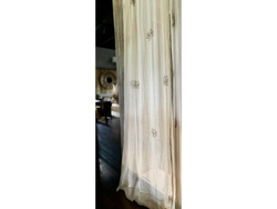 Cortina de gasa 100% algodon Flor de Loto