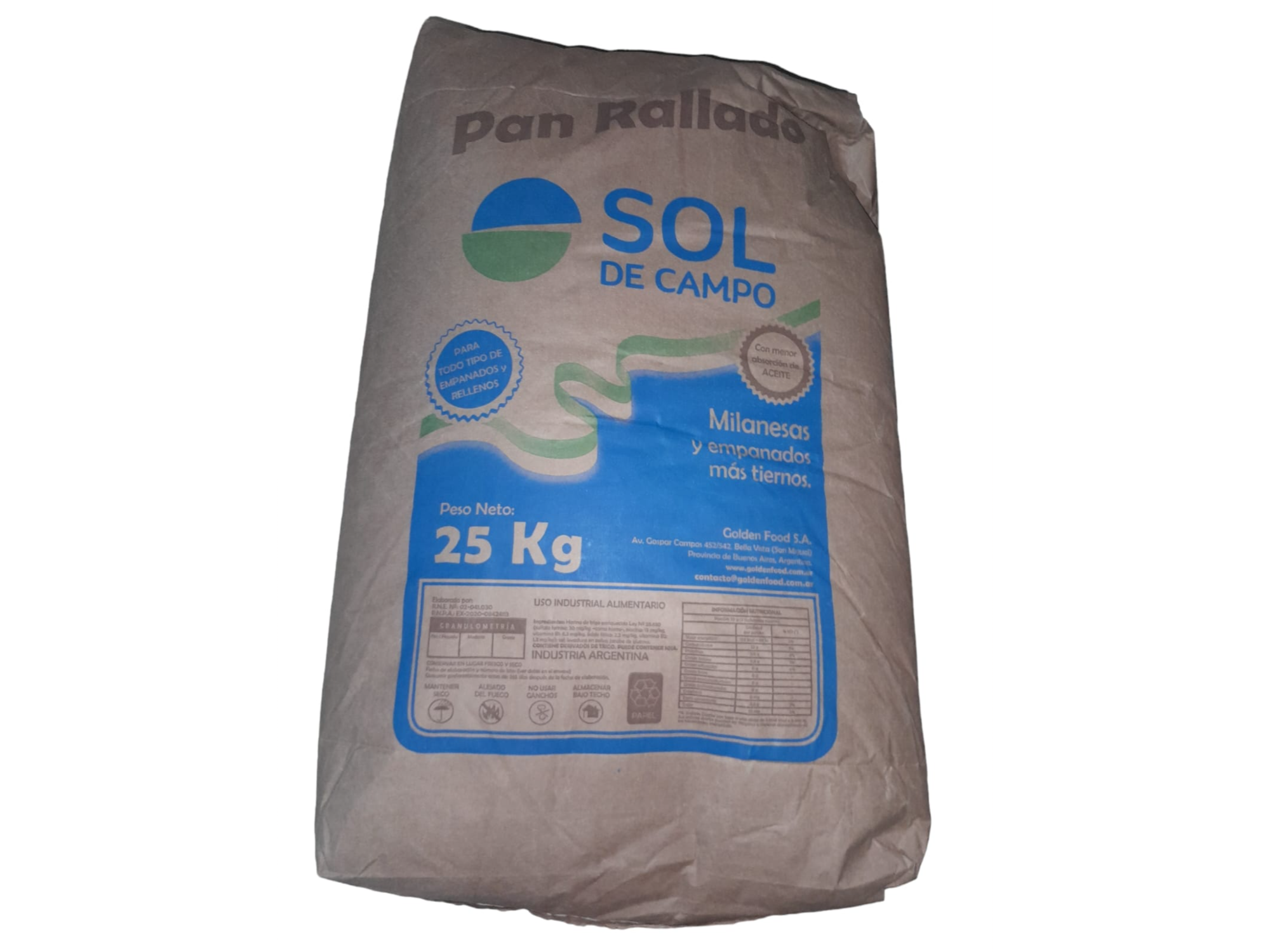 Pan rallado fino x 10 kg