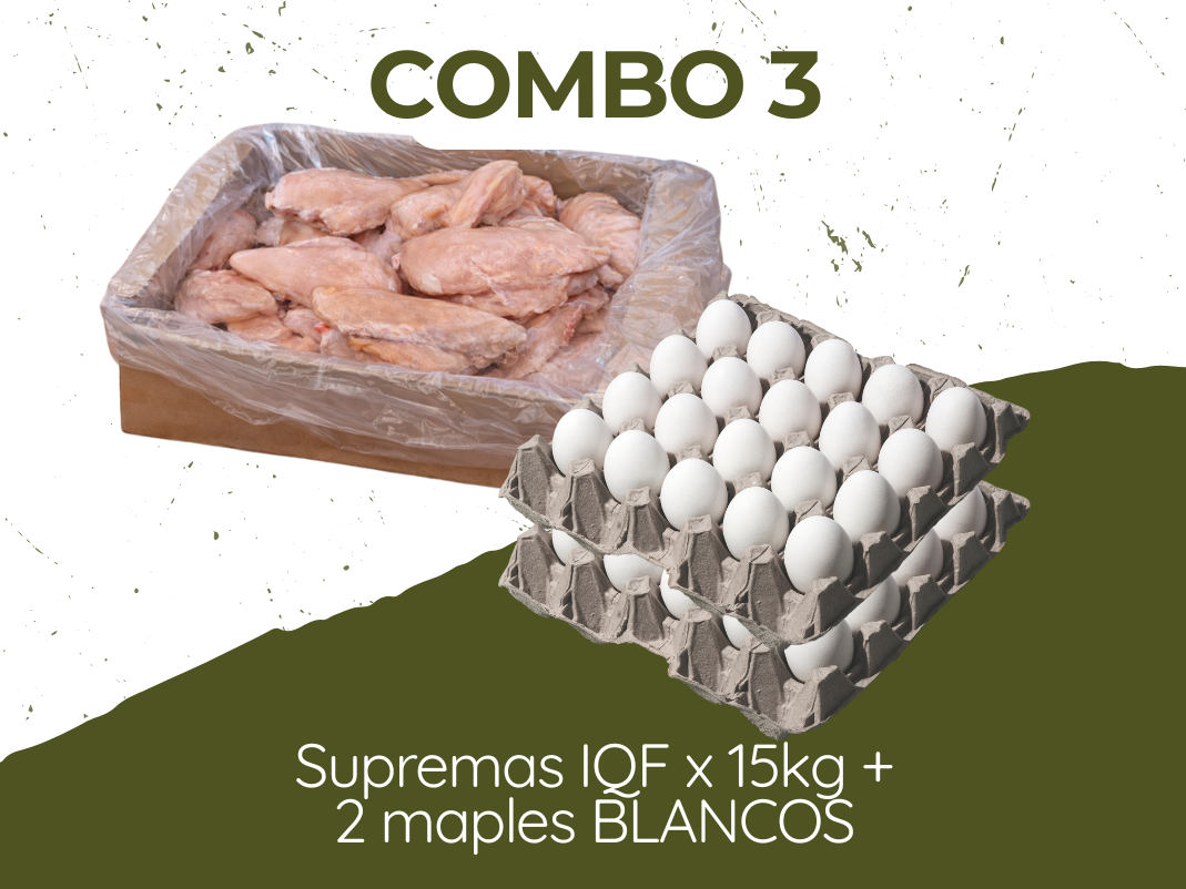 COMBO 3 (Supremas IQF x 15kg + 2 maples BLANCOS)