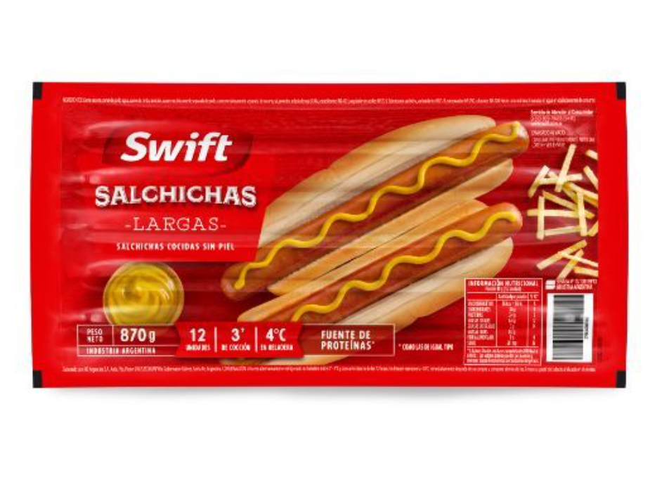 SALCHICHAS LARGAS SWIFT X 12U