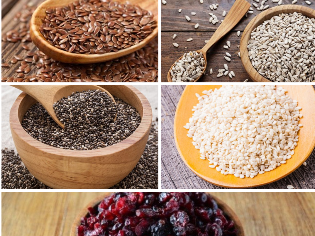 Mix de semillas ROJO (Lino, sesamo, chia, girasol y arandanos deshidratados)