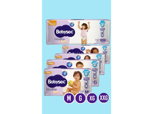 Babysec ultrasoft hiperpack de Pañalera Copito