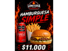 Hamburguesa simple + papas + bebida